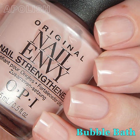 OPI Nail Envy-Bubble Bath 指甲光澤蛋白補強營養劑連顏色 透透淺粉紅色